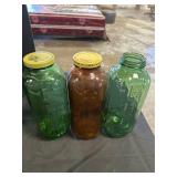 3 juice and water bottles