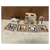 Cat coasters and dog