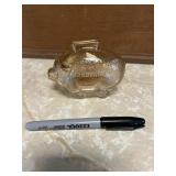Anchor Hocking  small pig, bank