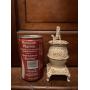 1982 Plymouth Coke can and mini cast iron stove