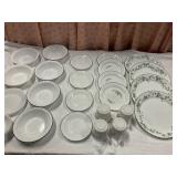 Place setting for four corelle and miscellaneous