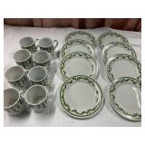 8 plates and mugs