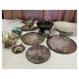 Silver plate trivets and items