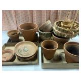 Terracotta pots and baskets