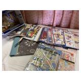Box of scrapbooking items
