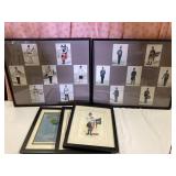 Frames with military post cards