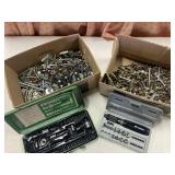 2 boxes of nuts and bolts