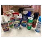Miscellaneous used cleaners. None are full