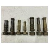 Different brass hose nozzles
