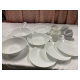 Plain white corelle dishes
