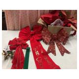 Box of Christmas decorations