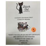 $25 gift certificate Shilohï¿½s Black Cat clothing