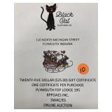 $25 gift certificate Shilohï¿½s Black Cat clothing