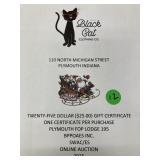 $25 gift certificate Shilohï¿½s Black Cat clothing