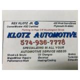 Oil change, filter up to 5 quarts KLOTZ