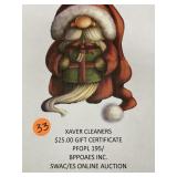 $25 gift certificate to Xavier Cleaners