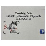 $45 gift certificate to Simplicity Salon