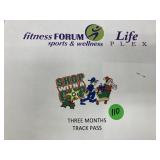 Three months track pass at the Fitness Forum