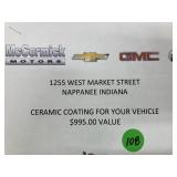 Ceramic coating for your vehicle $995 value at