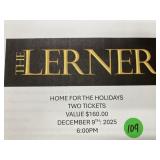 Home for the Holidays two tickets at the Learner
