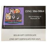$25 gift certificate, Unique pet Boutique