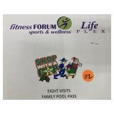Eight visits family pool pass  at the Fitness