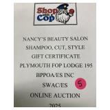 Shampoo, cut, style at Nancyï¿½s Beauty Salon
