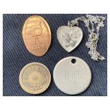 Tokens and sterling necklace