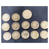 Silver dimes and a V nickel