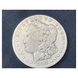 1901 silver Morgan dollar