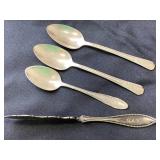 4 silver plated flatware
