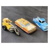 Hot wheels, tootsie toy, tin car