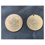 2 Boy Scout tokens