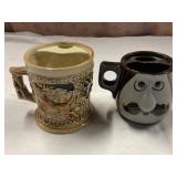 Two mustache mugs