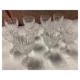 11 crystal wine glasses