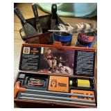 Hopes gun cleaning kit and vintage tins