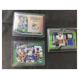 3 football cards with a Kadarius Toney Jersey