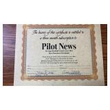 A three month subscription to the Pilot News