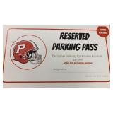 Reserved parking pass
