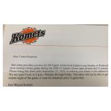 2 upper arena level tickets Fort Wayne Komets