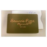 Brunoï¿½s pizza $25 gift card