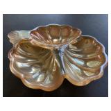 Carnival glass Clover dish