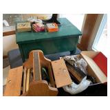 Shoe shine box and supplies