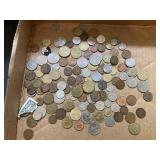 Mostly foreign coins lot