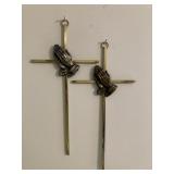 Two metal crosses