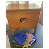Kitchen box full of reusable grocery bags