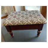 Small footstool with storage
