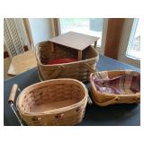 (2) longaberger baskets and another basket