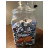 Pretzel jar full of buttons