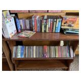 Library stand with CDs